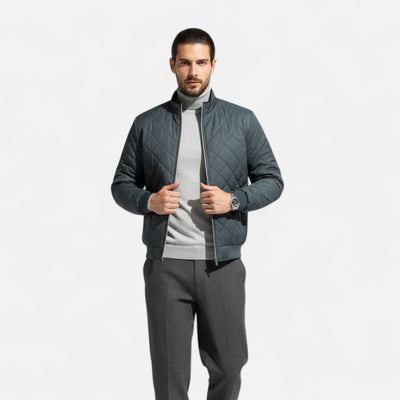 Aidan | Men’s Quilted Jacket – Fleece-Lined Elegance