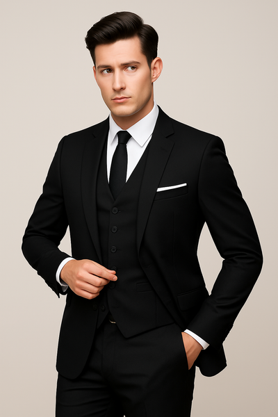 Davenport | Men’s Refined Three-Piece Slim Fit Suit