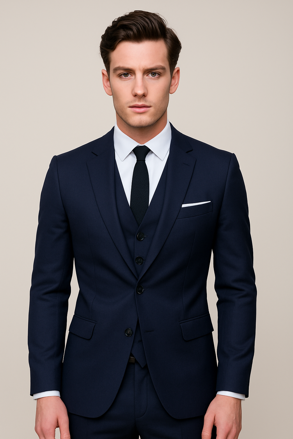 Davenport | Men’s Refined Three-Piece Slim Fit Suit