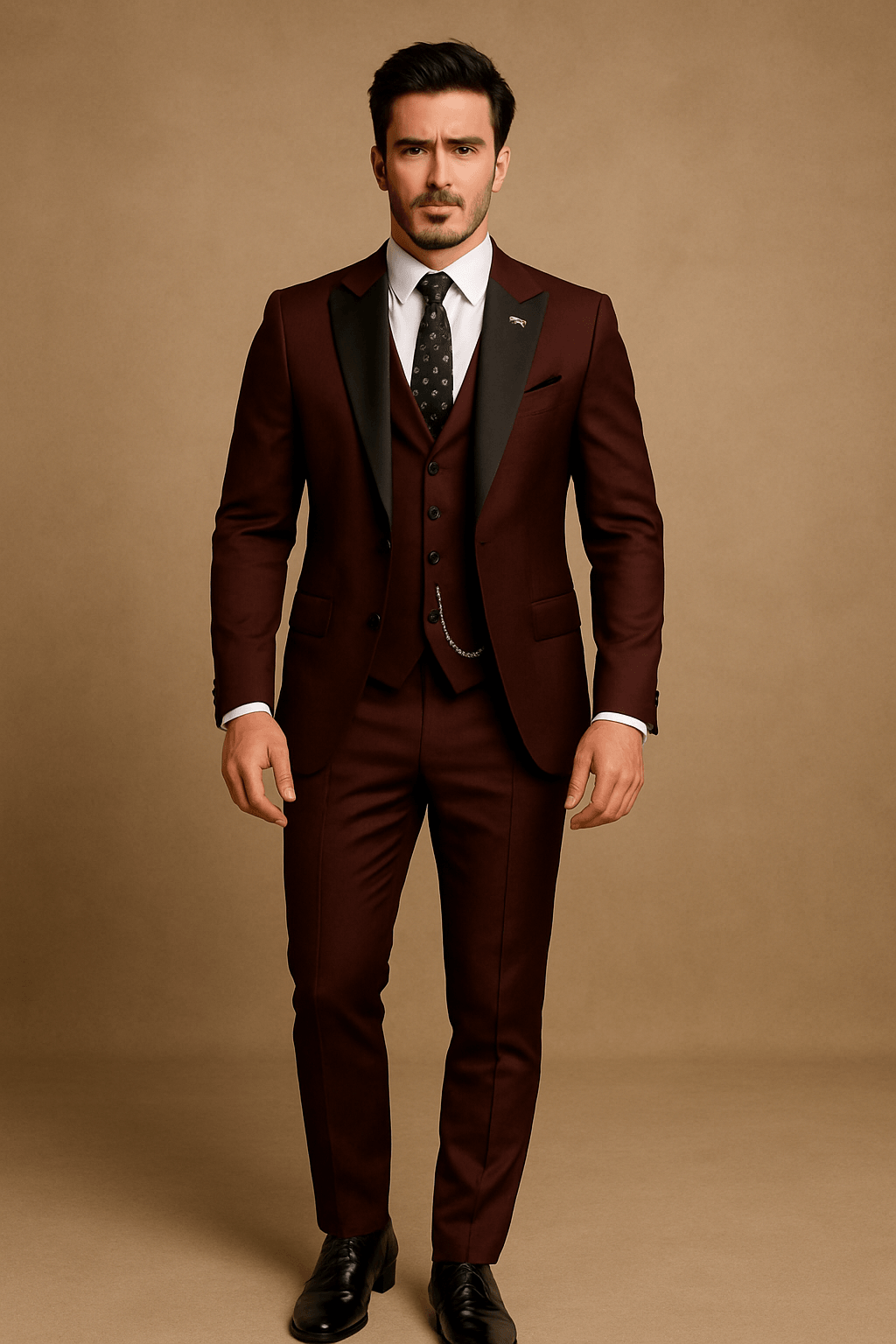 Thiago | Men’s 3-Piece Slim Fit Suit – Blazer, Waistcoat, and Trousers Set for Formal Events
