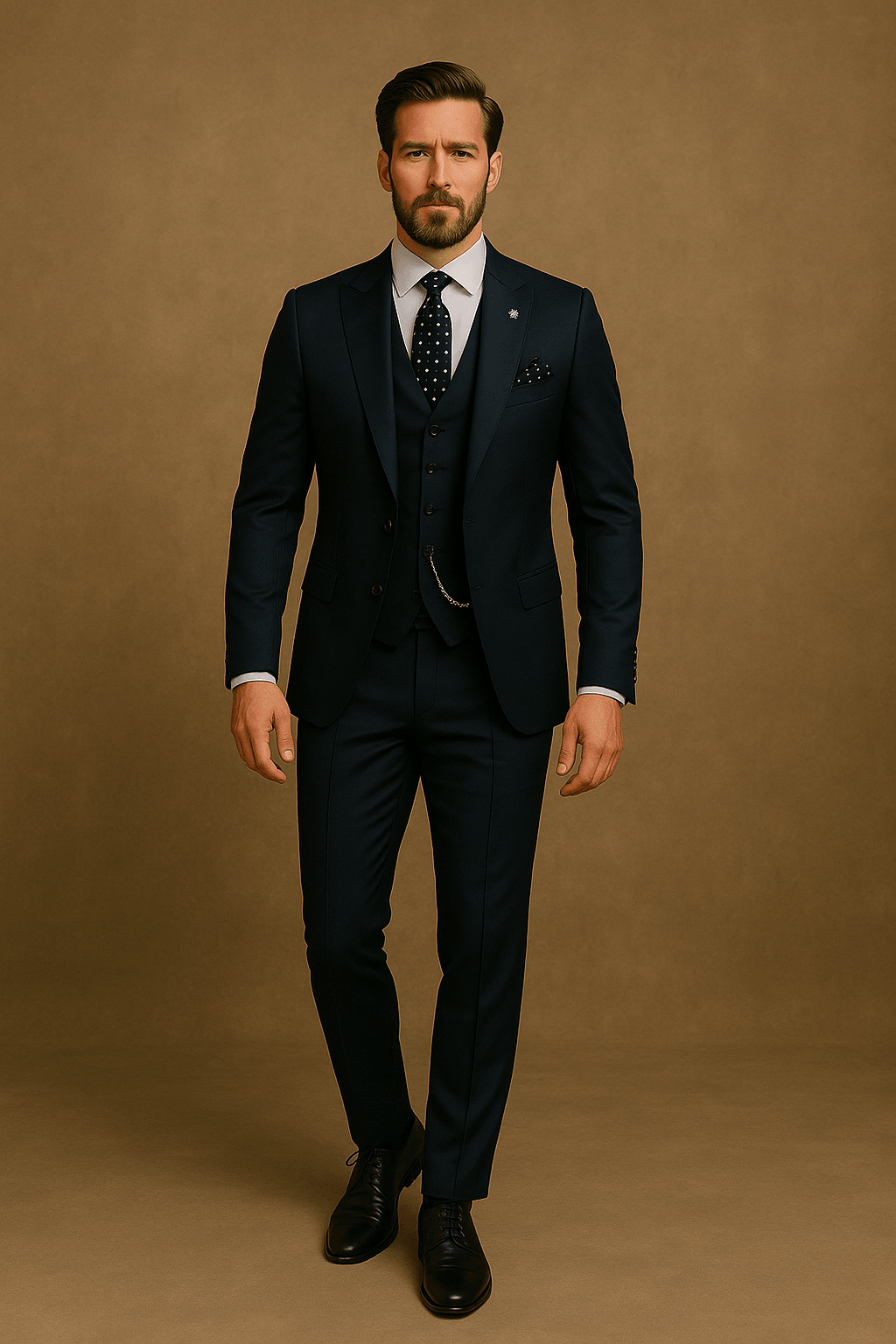 Thiago | Men’s 3-Piece Slim Fit Suit – Blazer, Waistcoat, and Trousers Set for Formal Events