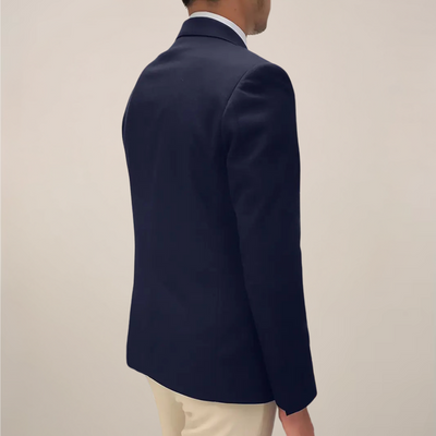 Weston | Men’s Formal Blazer – Classic Notch Lapel Jacket with Gold Button Detailing