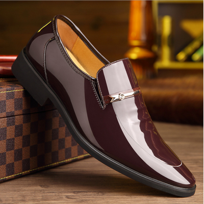 Andrew | Men’s Slip-On Dress Shoes – Glossy Formal Footwear