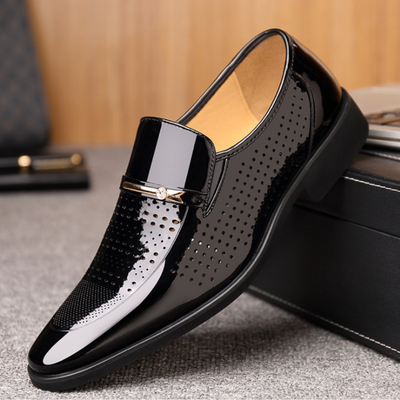 Andrew | Men’s Slip-On Dress Shoes – Glossy Formal Footwear