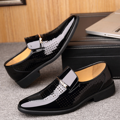 Andrew | Men’s Slip-On Dress Shoes – Glossy Formal Footwear