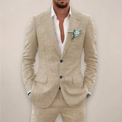 Cameron | Men’s Two-Piece Linen Suit – Single-Breasted Elegant Spring/Summer Set