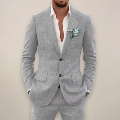 Cameron | Men’s Two-Piece Linen Suit – Single-Breasted Elegant Spring/Summer Set