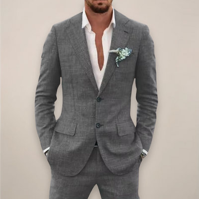 Cameron | Men’s Two-Piece Linen Suit – Single-Breasted Elegant Spring/Summer Set