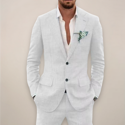 Cameron | Men’s Two-Piece Linen Suit – Single-Breasted Elegant Spring/Summer Set