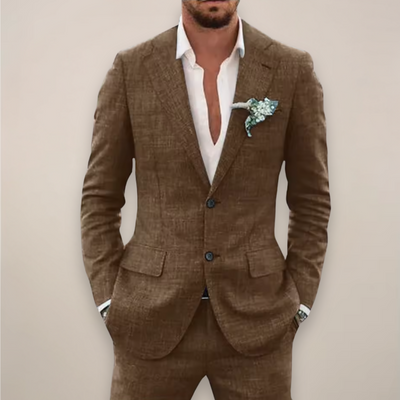 Cameron | Men’s Two-Piece Linen Suit – Single-Breasted Elegant Spring/Summer Set