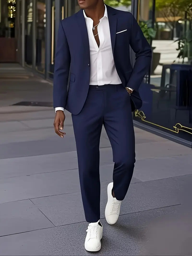 Waylon | Men’s Casual Two-Piece Suit – Smart Tailored Fit with Modern Elegance