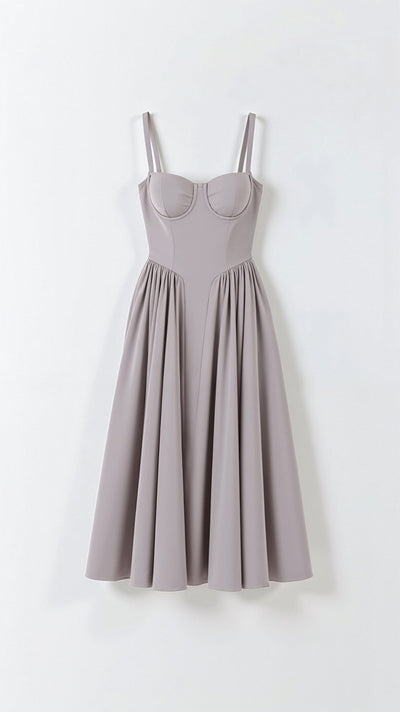 Natasha | Women’s Sculpted Bustier Midi Dress