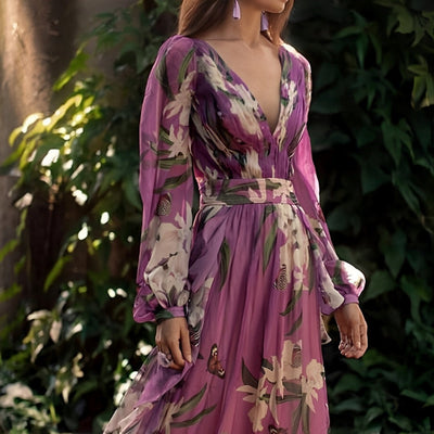 Sorrelia | Women’s Soft Floral Chiffon Dress