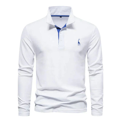Ardeni | Men’s Long-Sleeve Cotton Polo Shirt