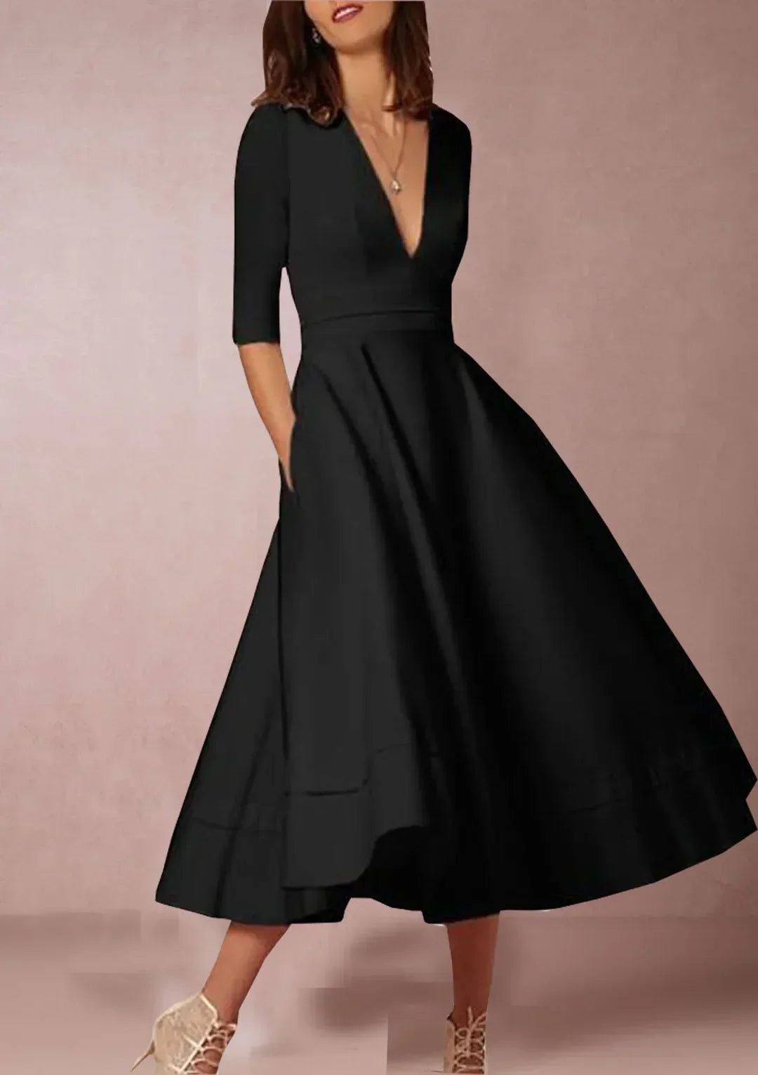 Carla | Women’s Elegant A-Line Midi Dress