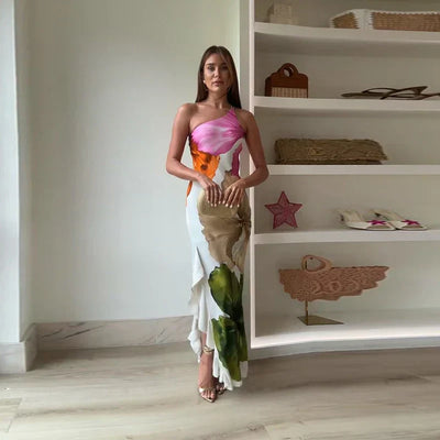 Shana | Women’s Floral One-Shoulder Maxi Dress