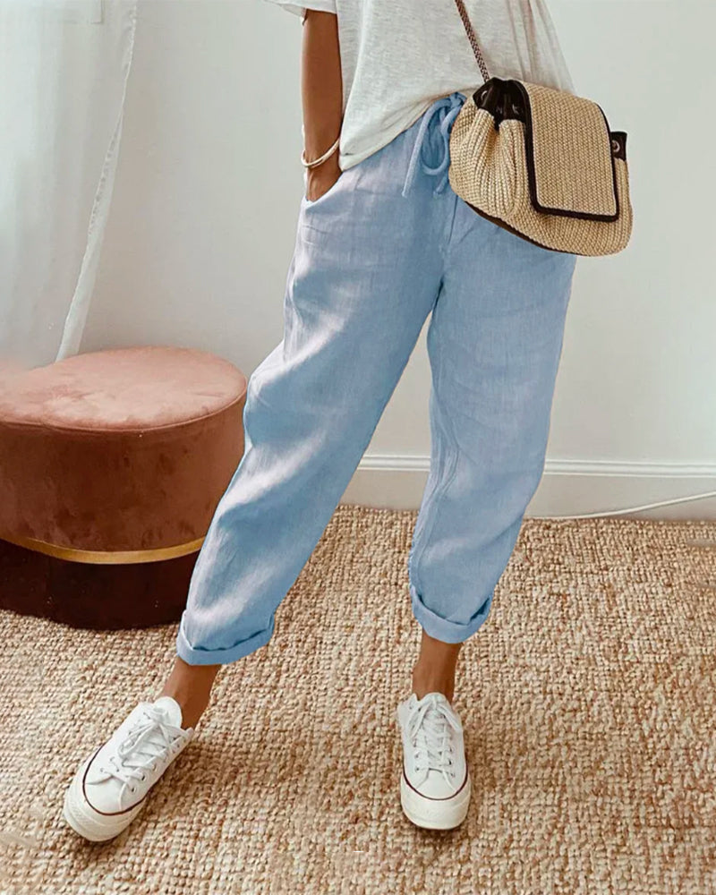 Trixie | Women’s Relaxed Linen Drawstring Pants