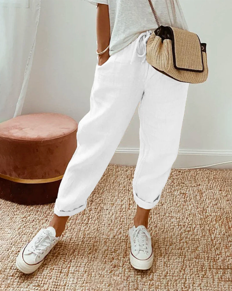 Trixie | Women’s Relaxed Linen Drawstring Pants