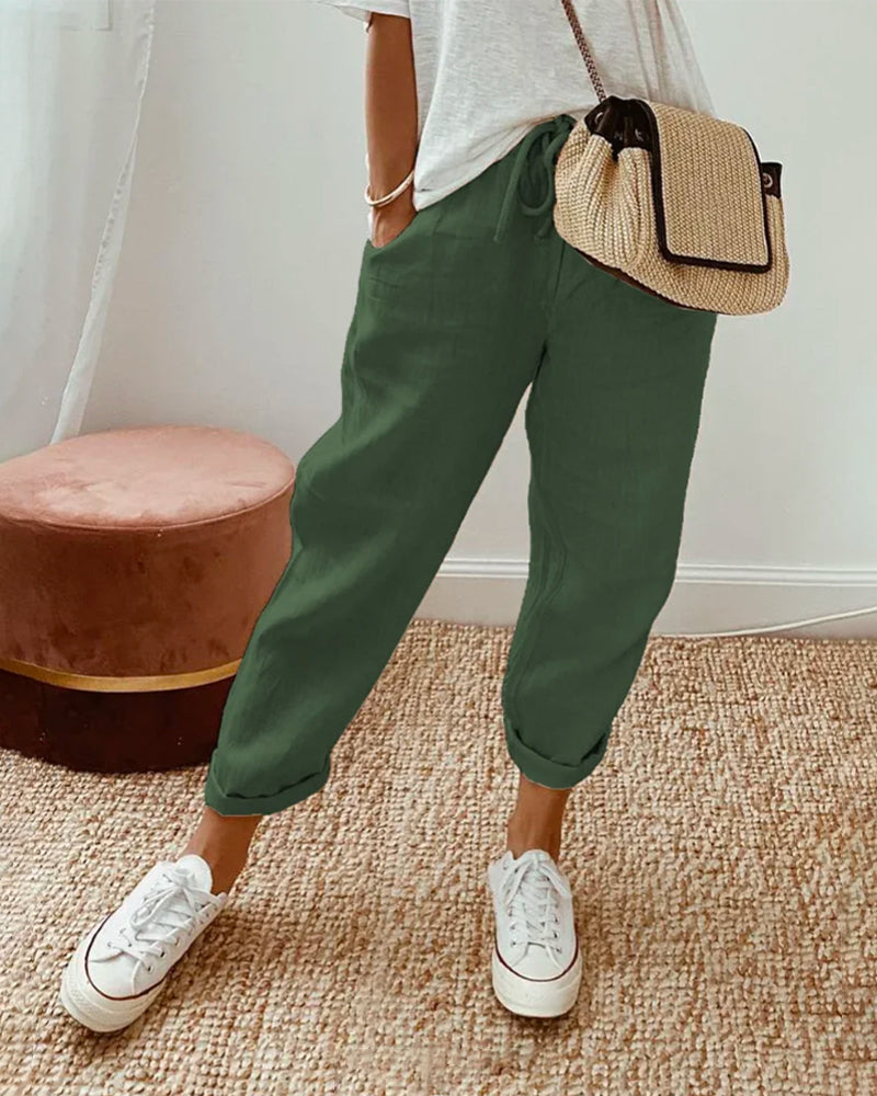 Trixie | Women’s Relaxed Linen Drawstring Pants