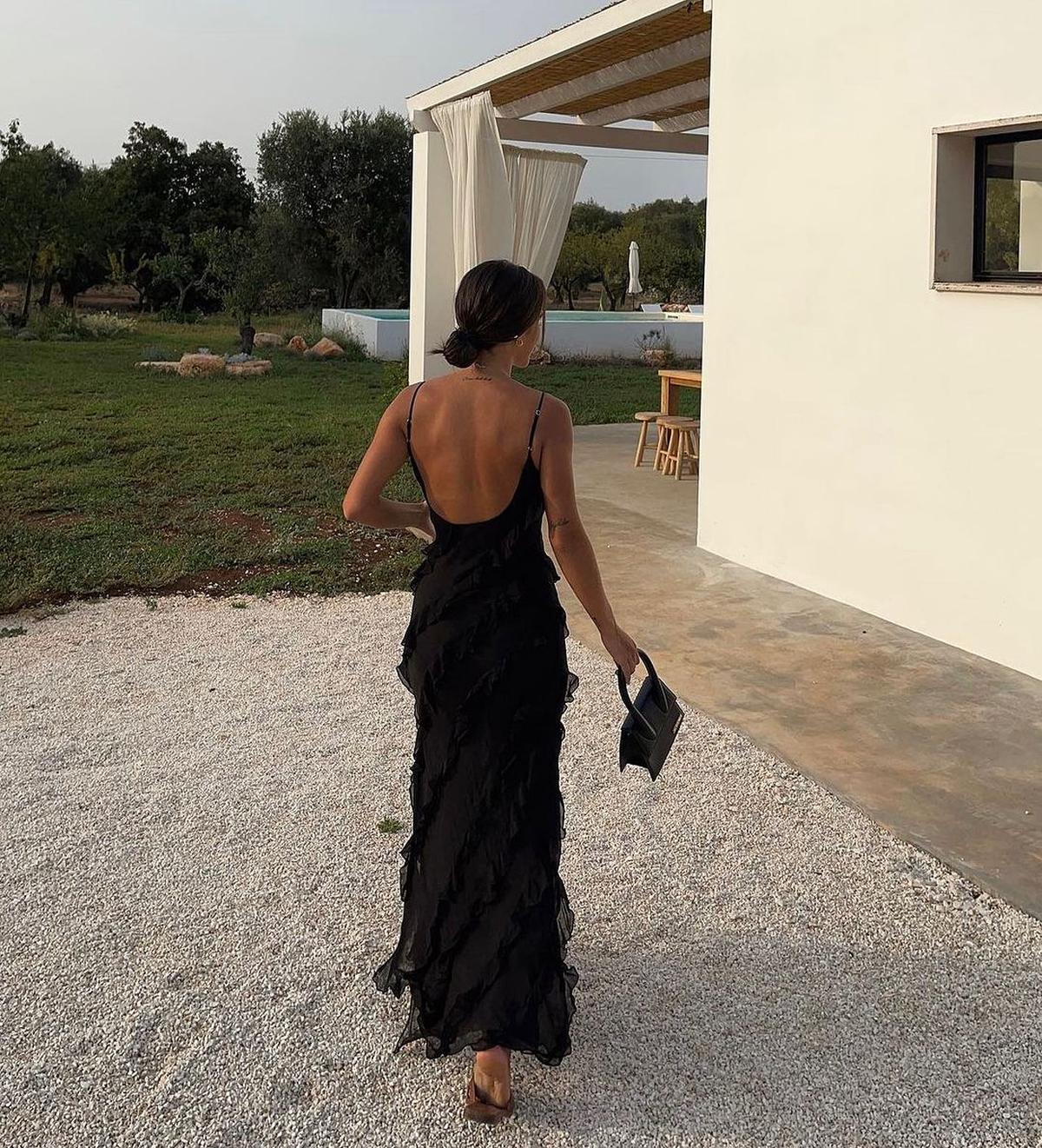 Madalyn | Women’s Chiffon Ladder-Ruffle Maxi Dress