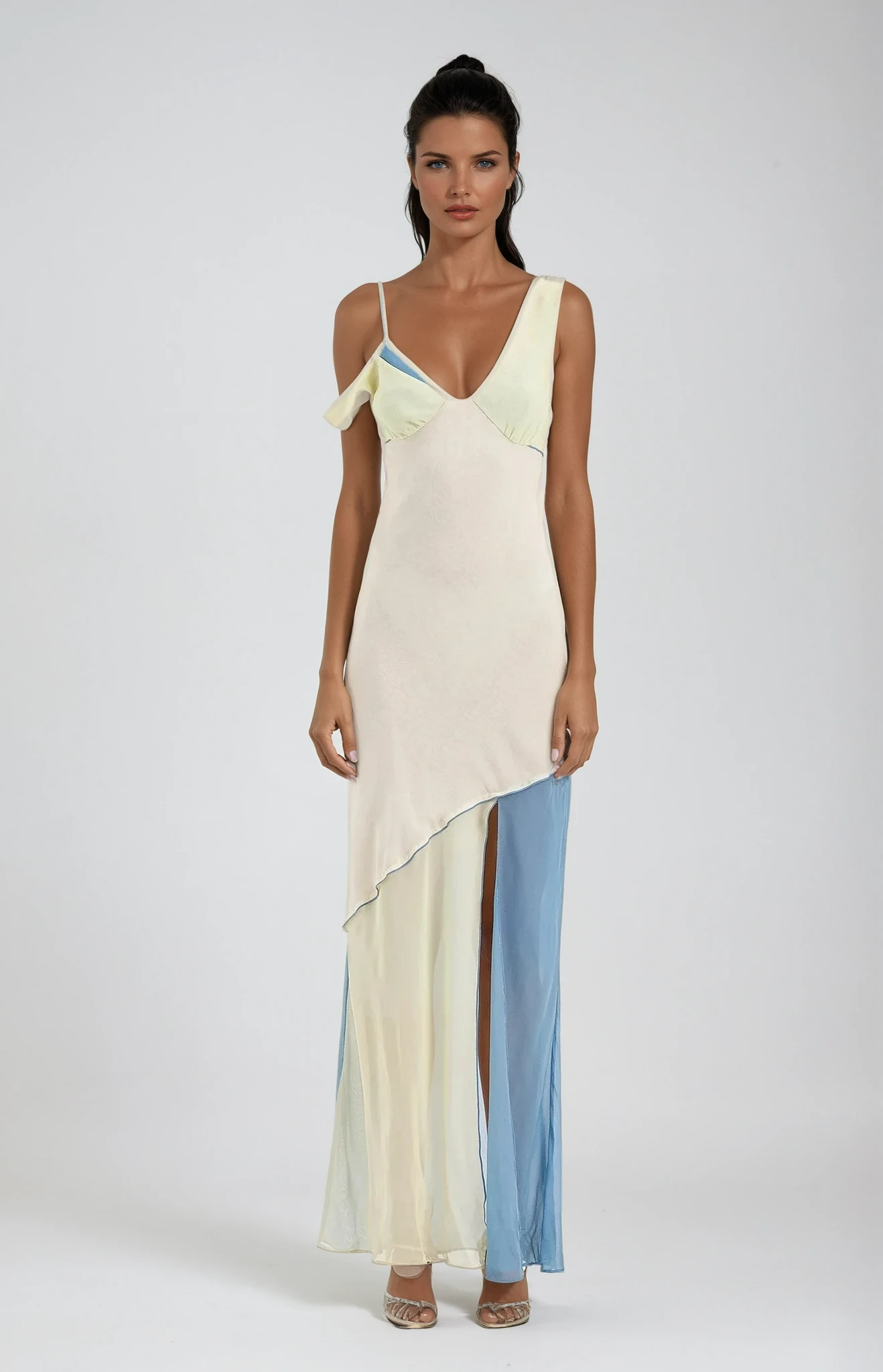 Pixie | Women’s Asymmetric Pastel Maxi Dress
