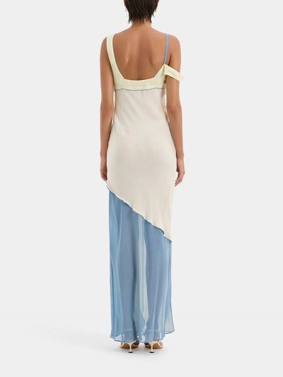 Pixie | Women’s Asymmetric Pastel Maxi Dress