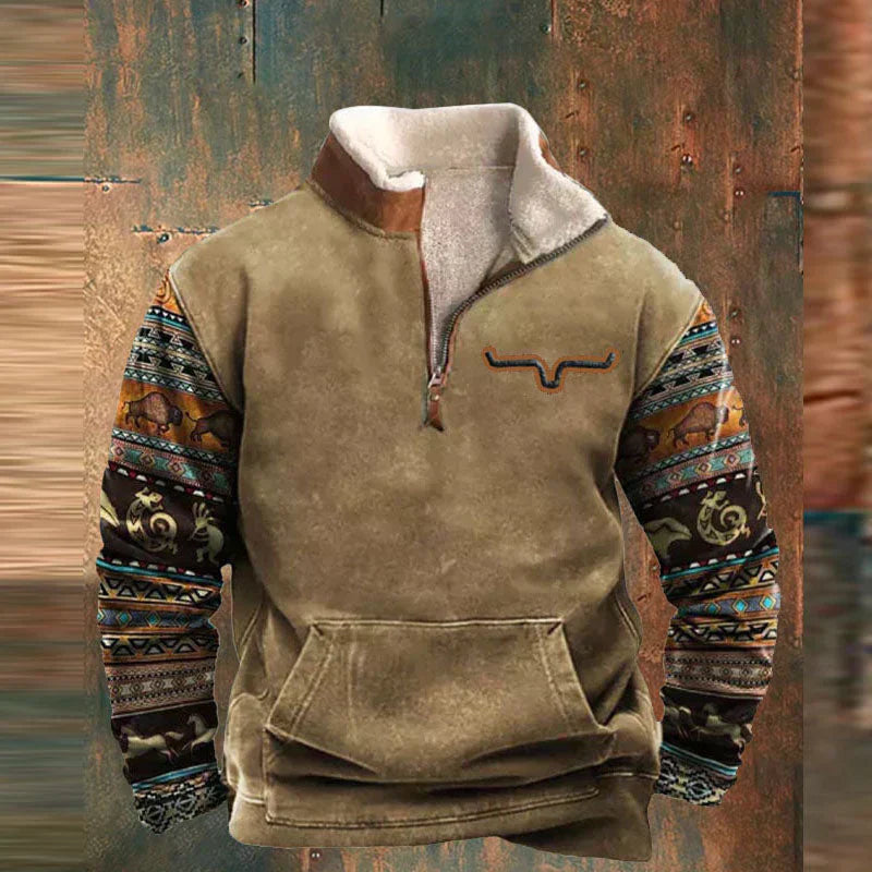Isaias | Men’s Western-Inspired Fleece Pullover