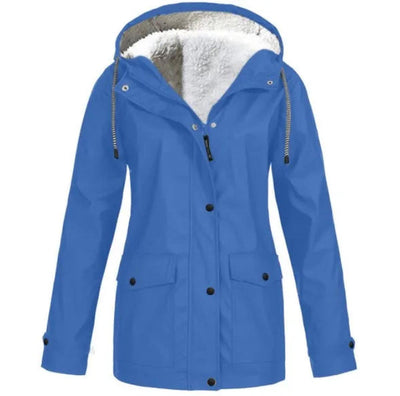 Aisha | Waterproof Windproof Fleece-Lined Outdoor Jacket with Hood