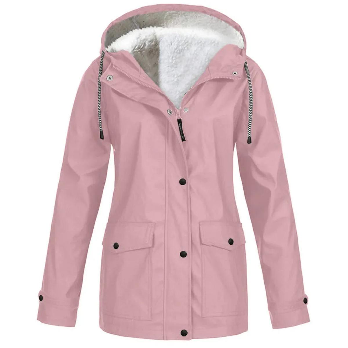 Aisha | Waterproof Windproof Fleece-Lined Outdoor Jacket with Hood