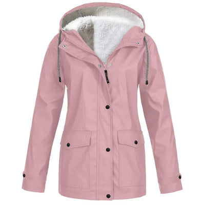 Aisha | Waterproof Windproof Fleece-Lined Outdoor Jacket with Hood