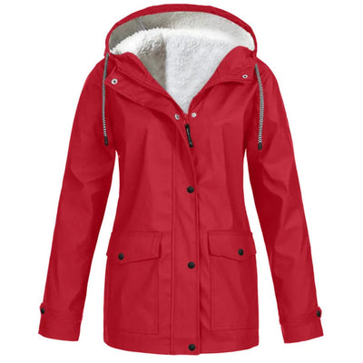 Aisha | Waterproof Windproof Fleece-Lined Outdoor Jacket with Hood