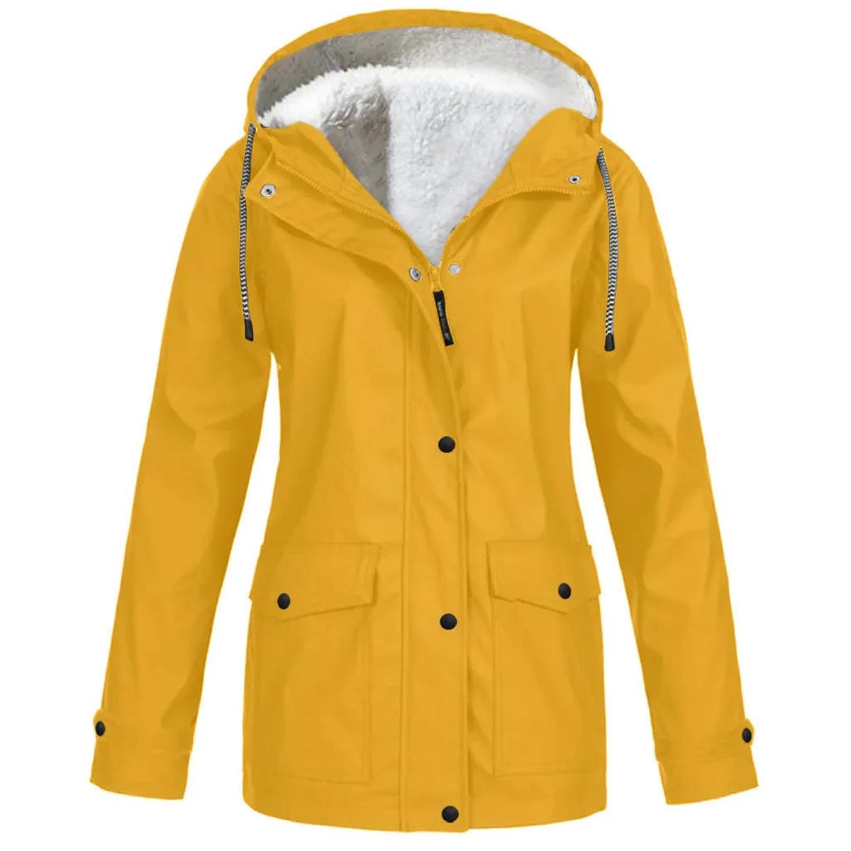Aisha | Waterproof Windproof Fleece-Lined Outdoor Jacket with Hood