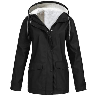 Aisha | Waterproof Windproof Fleece-Lined Outdoor Jacket with Hood