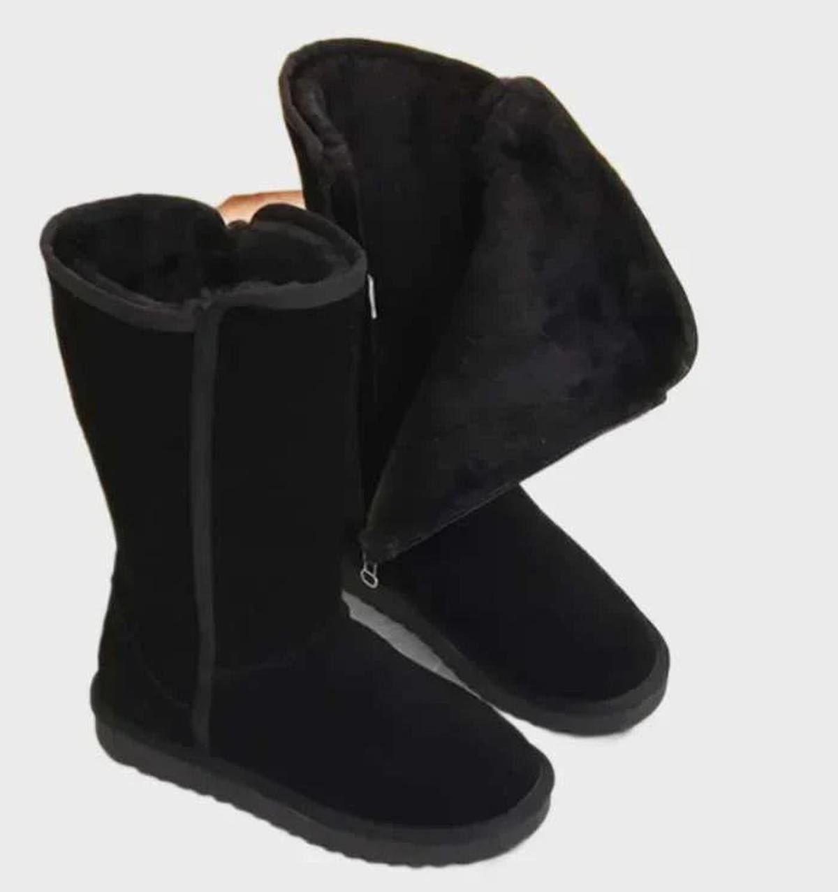 Sienna | Winter Sheepskin-Lined Waterproof Suede Boots