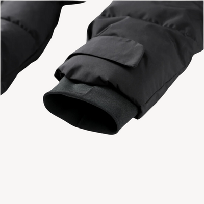 Cam | Women’s Black Puffer Jacket – Belted, Water-Resistant, Insulated