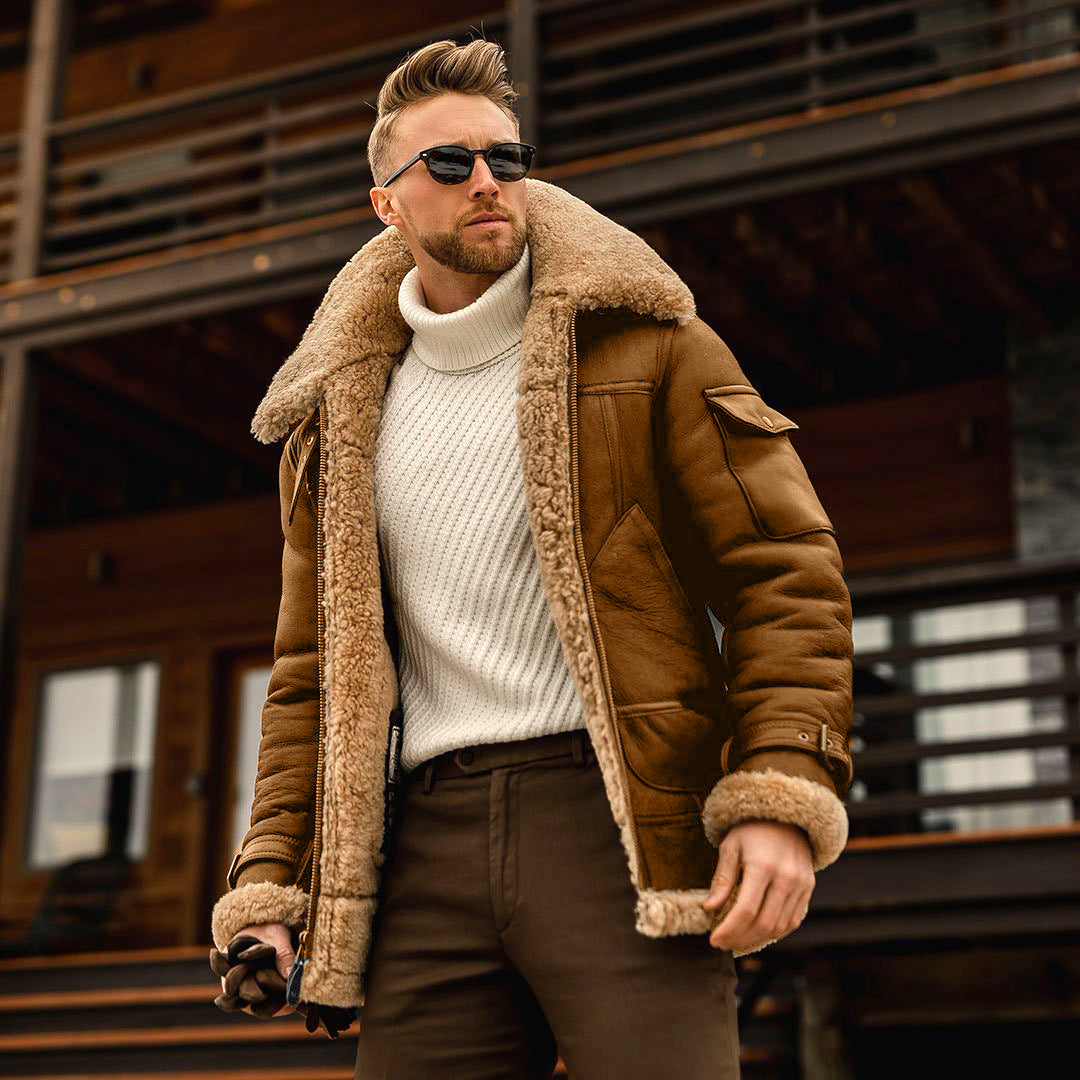 Miggy | Men’s Shearling Aviator Jacket
