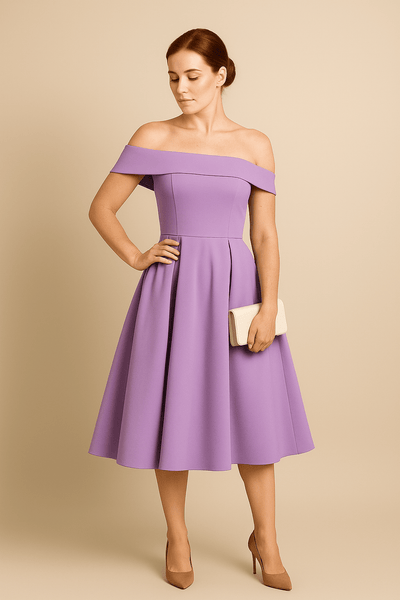 Anna | Women’s Off-Shoulder A-Line Dress – Elegant Fit for Formal Wear