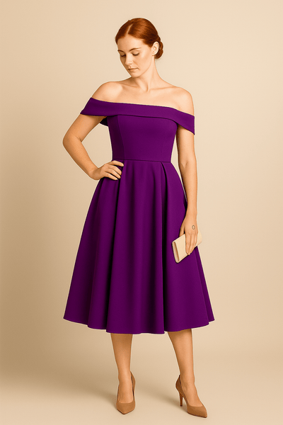 Anna | Women’s Off-Shoulder A-Line Dress – Elegant Fit for Formal Wear