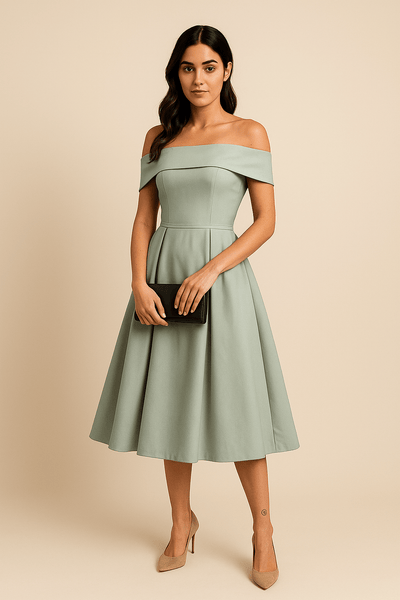 Anna | Women’s Off-Shoulder A-Line Dress – Elegant Fit for Formal Wear