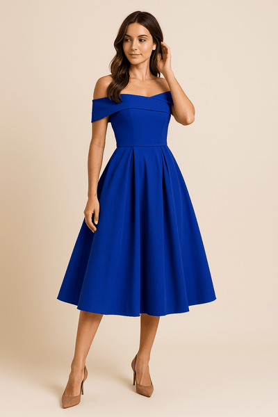 Anna | Women’s Off-Shoulder A-Line Dress – Elegant Fit for Formal Wear
