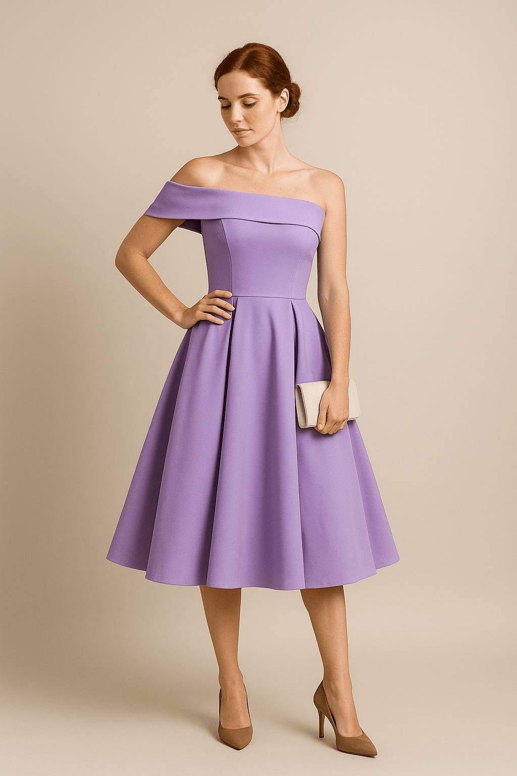 Anna | Women’s Off-Shoulder A-Line Dress – Elegant Fit for Formal Wear