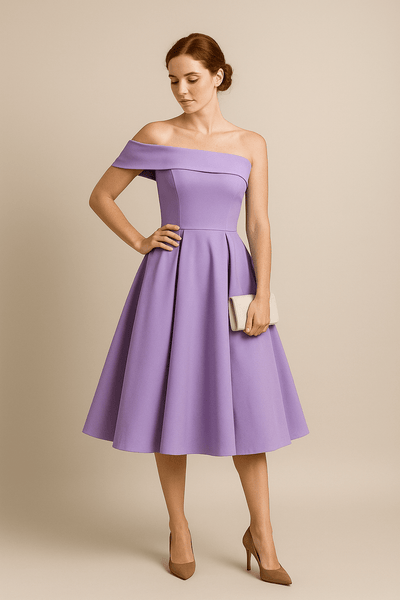Anna | Women’s Off-Shoulder A-Line Dress – Elegant Fit for Formal Wear