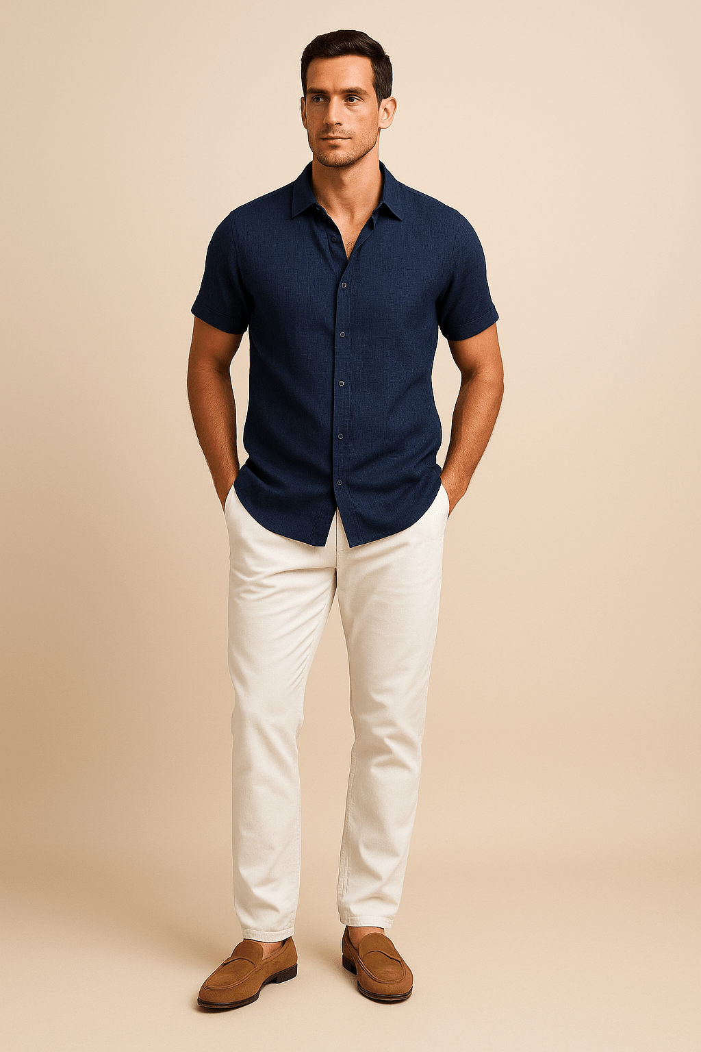Tom | Casual Button-Down Shirt – Short Sleeve