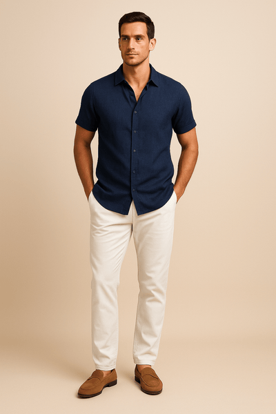 Tom | Casual Button-Down Shirt – Short Sleeve