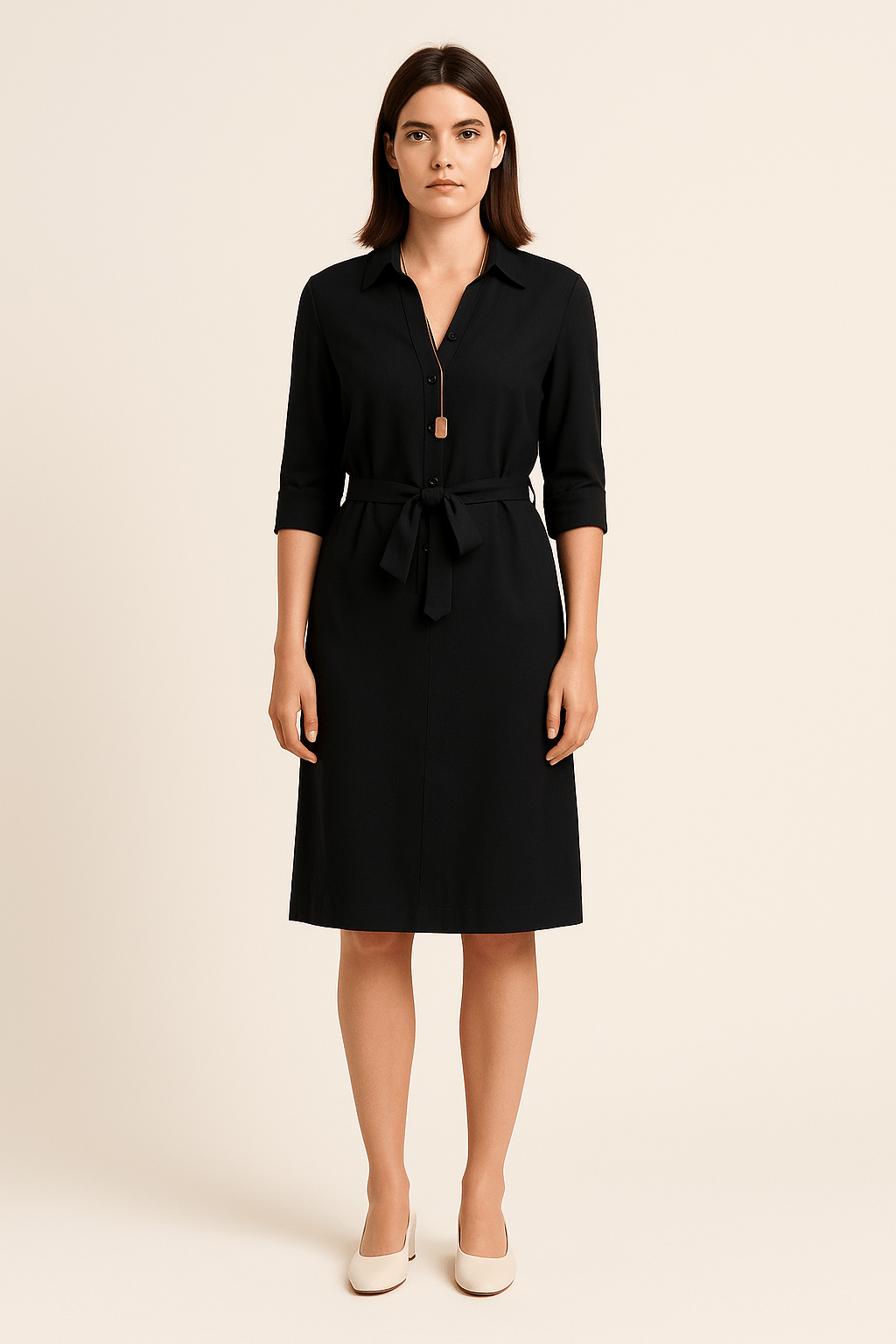 Caoimhe | Women’s Button-Down Shirt Dress – Relaxed Cotton Style