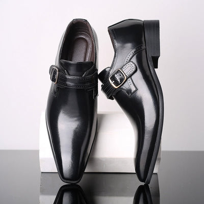 Albie | Men’s Patent Monk Strap Shoes – Sleek Design, All-Day Comfort, Timeless Appeal