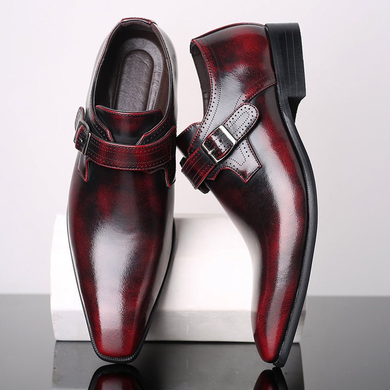 Albie | Men’s Patent Monk Strap Shoes – Sleek Design, All-Day Comfort, Timeless Appeal