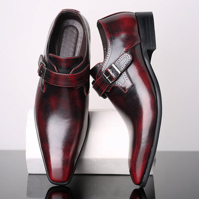 Albie | Men’s Patent Monk Strap Shoes – Sleek Design, All-Day Comfort, Timeless Appeal