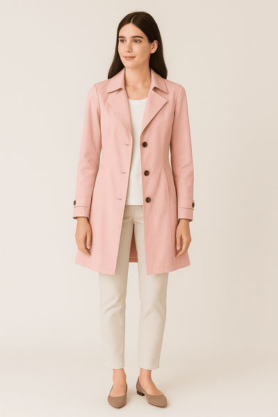 Ayla | Women’s Tailored Trench Coat – Notched Collar – Effortless Elegance