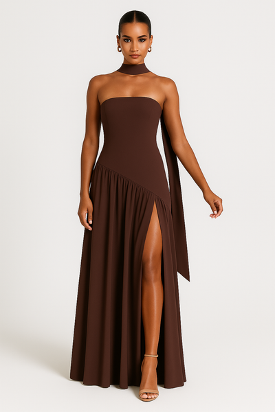 Zora | Women’s Strapless High-Slit Evening Gown